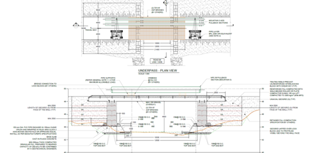 Underpass & Retaining Wall CAD