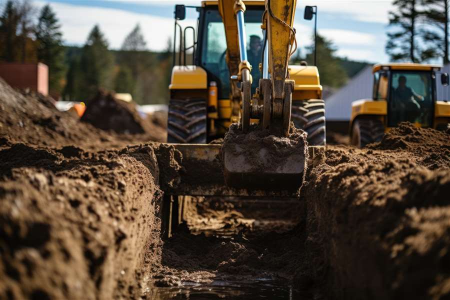 Trench excavation in progress